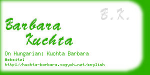 barbara kuchta business card